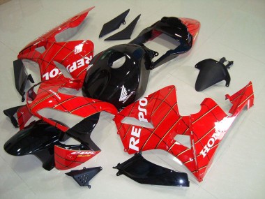 Preto Spider Man Repsol Carenagem Moto Honda CBR 600RR 2003-2004