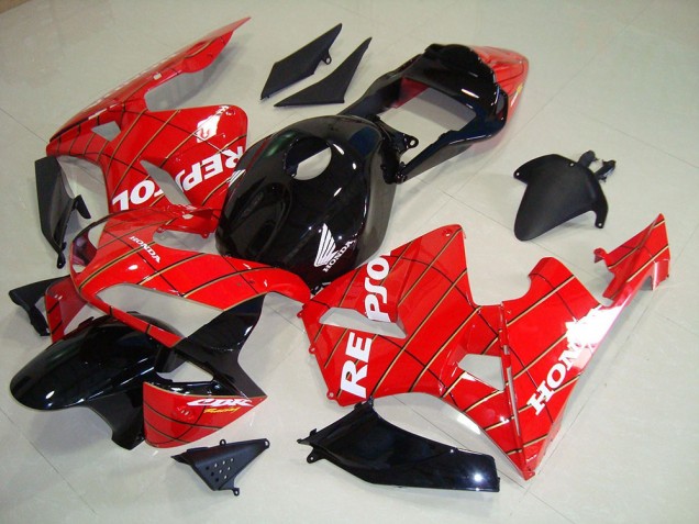 Preto Spider Man Repsol Carenagem Moto Honda CBR 600RR 2003-2004 Preto Spider Man Repsol Carenagem Moto Honda CBR 600RR 2003-2004