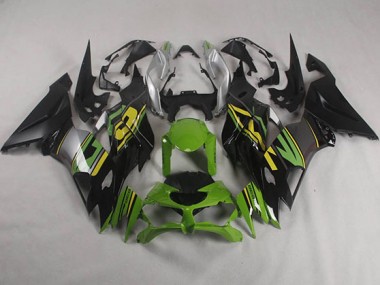 Preto Verde Carenagem Moto Kawasaki ZX6R 2019-2023
