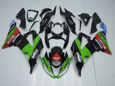 Preto Verde Vermelho Motocard Carenagem Moto Kawasaki ZX6R 2013-2018