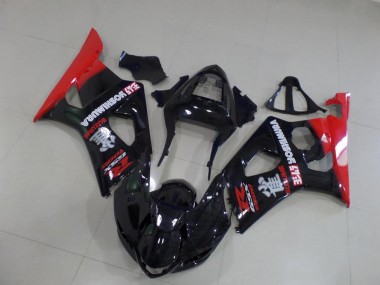 Preto & Vermelho Carenagem Moto Suzuki GSXR 1000 K3 2003-2004
