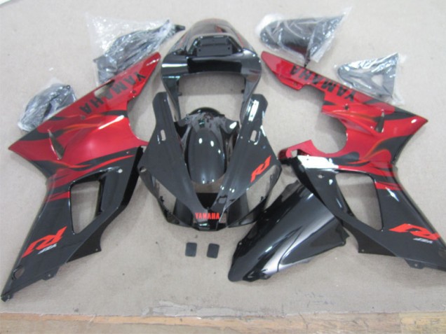 Preto Vermelho Carenagem Moto Yamaha R1 2000-2001 Preto Vermelho Carenagem Moto Yamaha R1 2000-2001