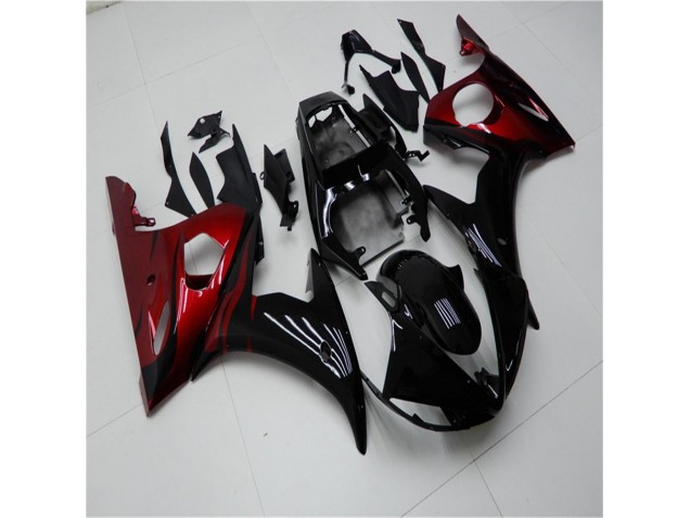 Preto Vermelho Carenagem Moto Yamaha R6 2003-2005 Preto Vermelho Carenagem Moto Yamaha R6 2003-2005