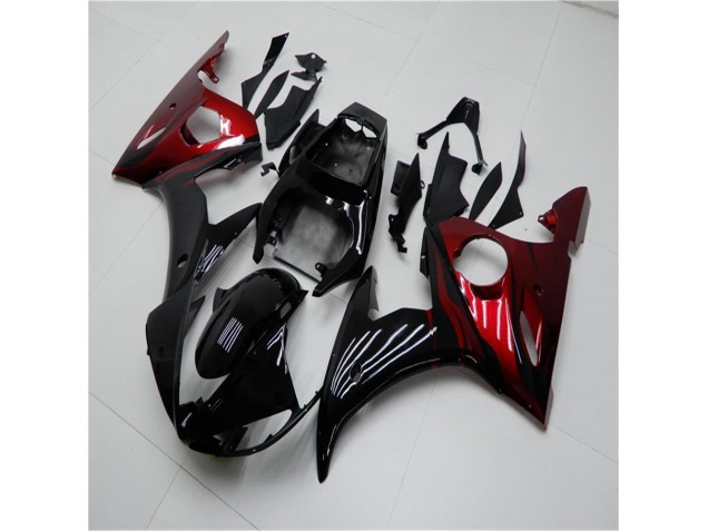 Preto Vermelho Carenagem Moto Yamaha R6 2003-2005 Preto Vermelho Carenagem Moto Yamaha R6 2003-2005