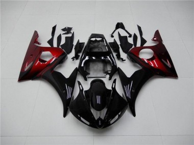 Preto Vermelho Carenagem Moto Yamaha R6 2003-2005