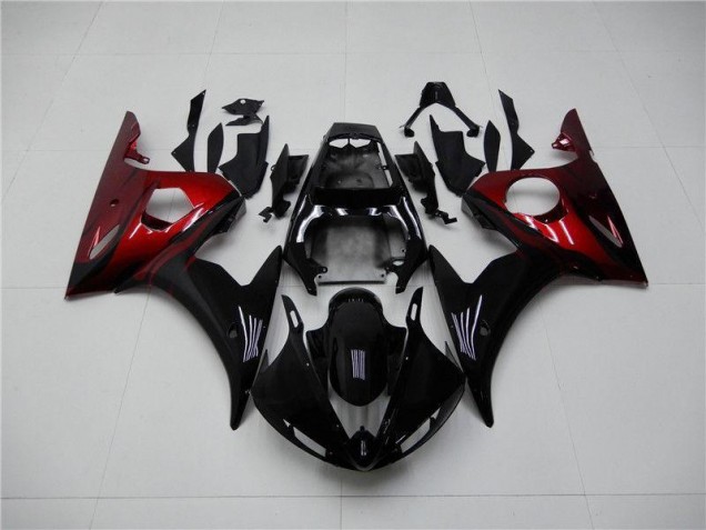 Preto Vermelho Carenagem Moto Yamaha R6 2003-2005 Preto Vermelho Carenagem Moto Yamaha R6 2003-2005