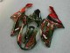 Preto Vermelho Chama Kit Carenagem Moto Kawasaki ZX6R 2007-2008 Preto Vermelho Chama Kit Carenagem Moto Kawasaki ZX6R 2007-2008