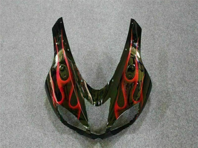 Preto Vermelho Chama Kit Carenagem Moto Kawasaki ZX6R 2007-2008 Preto Vermelho Chama Kit Carenagem Moto Kawasaki ZX6R 2007-2008