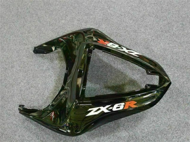 Preto Vermelho Chama Kit Carenagem Moto Kawasaki ZX6R 2007-2008 Preto Vermelho Chama Kit Carenagem Moto Kawasaki ZX6R 2007-2008