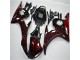 Preto Vermelho Chama Moto Plástico Yamaha R6 2003-2005 Preto Vermelho Chama Moto Plástico Yamaha R6 2003-2005
