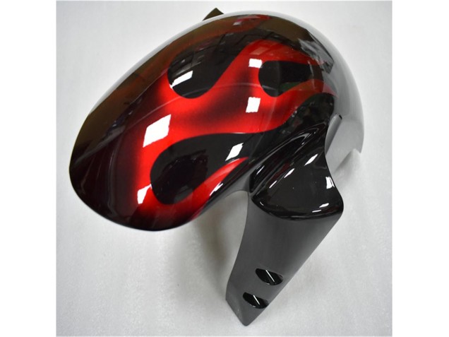 Preto Vermelho Chama Moto Plástico Yamaha R6 2003-2005 Preto Vermelho Chama Moto Plástico Yamaha R6 2003-2005