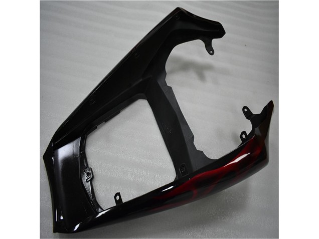Preto Vermelho Chama Moto Plástico Yamaha R6 2003-2005 Preto Vermelho Chama Moto Plástico Yamaha R6 2003-2005