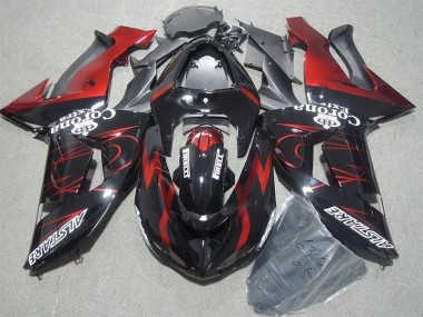 Preto Vermelho Corona Extra Carenagem Moto Kawasaki ZX10R 2006-2007