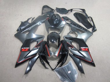 Preto Vermelho Injeção Kit Carenagem Suzuki GSXR 1000 K5 2005-2006