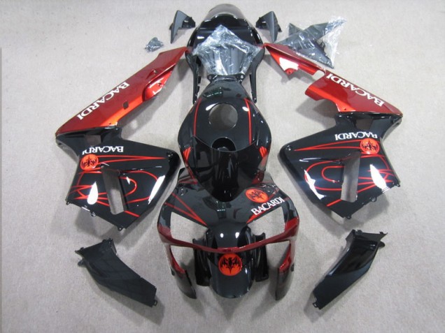 Preto Vermelho RACARDI Carenagem Moto Honda CBR 600RR 2003-2004 Preto Vermelho RACARDI Carenagem Moto Honda CBR 600RR 2003-2004