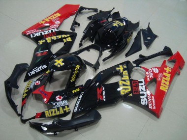 Preto Vermelho Rizla Carenagem Moto Suzuki GSXR 1000 K5 2005-2006