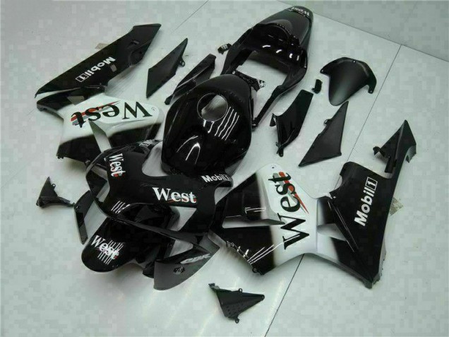 Preto West Carenagem Moto Honda CBR 600RR 2003-2004 Preto West Carenagem Moto Honda CBR 600RR 2003-2004