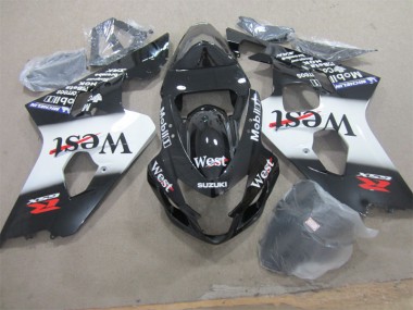 Preto West Carenagem Moto Suzuki GSXR 600 K4 2004-2005