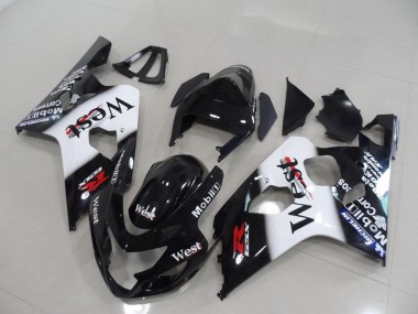 Preto West Carenagem Moto Suzuki GSXR 750 K4 2004-2005