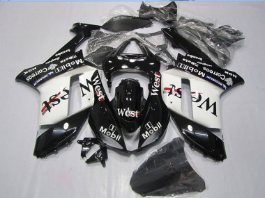 Preto West Mobil Carenagem Moto Kawasaki ZX6R 2007-2008