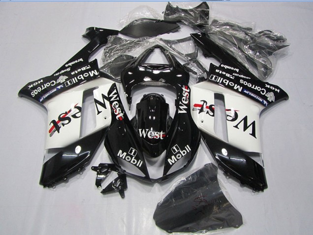 Preto West Mobil Carenagem Moto Kawasaki ZX6R 2007-2008 Preto West Mobil Carenagem Moto Kawasaki ZX6R 2007-2008