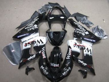 Preto West Mobil Ninja 636 Carenagem Moto Kawasaki ZX6R 2005-2006