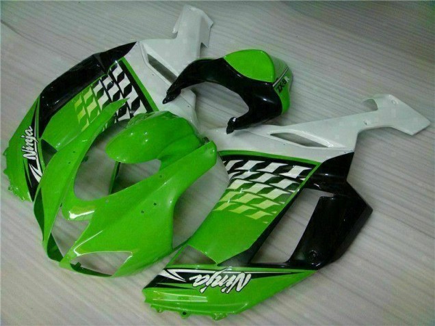 Verde Branco Ninja Carenagem Moto Kawasaki ZX6R 2007-2008 Verde Branco Ninja Carenagem Moto Kawasaki ZX6R 2007-2008