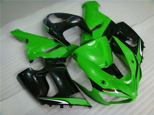 Verde Branco Preto Carenagem Moto Kawasaki ZX6R 2005-2006 Verde Branco Preto Carenagem Moto Kawasaki ZX6R 2005-2006