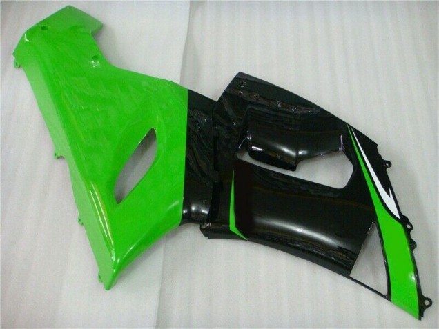 Verde Branco Preto Carenagem Moto Kawasaki ZX6R 2005-2006 Verde Branco Preto Carenagem Moto Kawasaki ZX6R 2005-2006