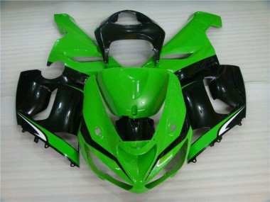 Verde Branco Preto Carenagem Moto Kawasaki ZX6R 2005-2006