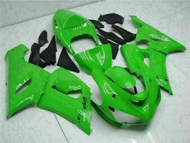 Verde Kit Carenagem Moto Kawasaki ZX6R 2005-2006 Verde Kit Carenagem Moto Kawasaki ZX6R 2005-2006