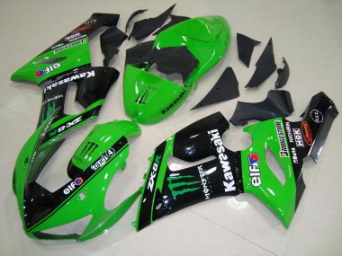 Verde Monster Carenagem Moto Kawasaki ZX6R 2005-2006