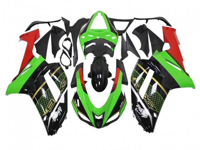 Verde Preto Abs Moto Plástico Kawasaki ZX10R 2008-2010 Verde Preto Abs Moto Plástico Kawasaki ZX10R 2008-2010