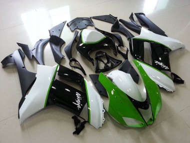Verde Preto Branco Carenagem Moto Kawasaki ZX6R 2007-2008