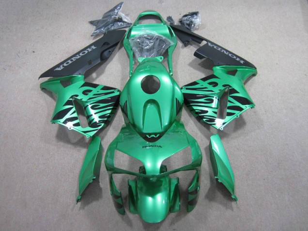 Verde Preto Carenagem Moto Honda CBR 600RR 2003-2004 Verde Preto Carenagem Moto Honda CBR 600RR 2003-2004