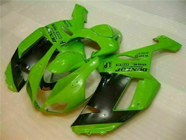 Verde Preto Dunlop Carenagem Moto Kawasaki ZX6R 2007-2008 Verde Preto Dunlop Carenagem Moto Kawasaki ZX6R 2007-2008