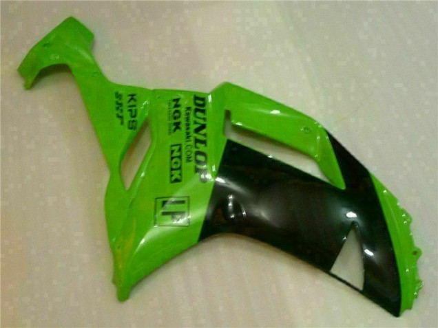 Verde Preto Dunlop Carenagem Moto Kawasaki ZX6R 2007-2008 Verde Preto Dunlop Carenagem Moto Kawasaki ZX6R 2007-2008