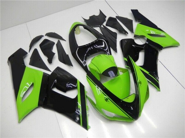 Verde Preto Injeção Kit Carenagem Kawasaki ZX6R 2005-2006 Verde Preto Injeção Kit Carenagem Kawasaki ZX6R 2005-2006