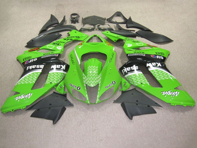 Verde Touch 4 Carenagem Moto Kawasaki ZX6R 2007-2008 Verde Touch 4 Carenagem Moto Kawasaki ZX6R 2007-2008