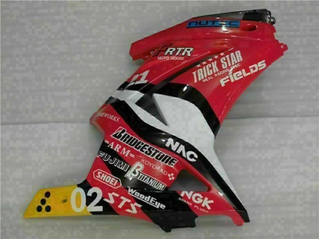 Vermelho Amarelo Carenagem Moto Kawasaki EX250 2008-2012 Vermelho Amarelo Carenagem Moto Kawasaki EX250 2008-2012