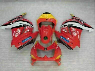 Vermelho Amarelo Carenagem Moto Kawasaki EX250 2008-2012