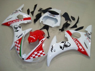 Vermelho Branco Abs Moto Plástico Yamaha R6 2003-2005