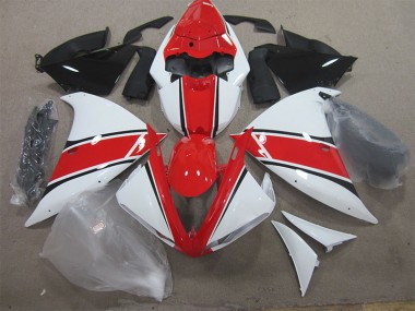 Vermelho Branco Carenagem Moto Yamaha R1 2012-2014