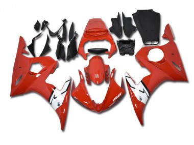 Vermelho Branco Carenagem & Plástico Moto Yamaha R6 2003-2005