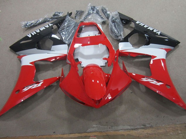 Vermelho Branco Kits Completo Carenagem Moto Yamaha R6 2003-2005 Vermelho Branco Kits Completo Carenagem Moto Yamaha R6 2003-2005
