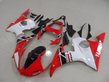 Vermelho & Branco & Preto Carenagem Moto Yamaha R6 2003-2005