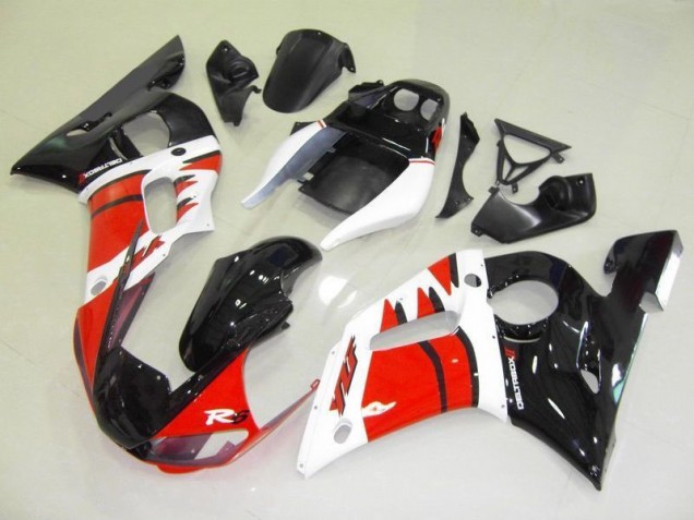 Vermelho Branco Preto Carroçaria Moto Yamaha R6 1998-2002 Vermelho Branco Preto Carroçaria Moto Yamaha R6 1998-2002