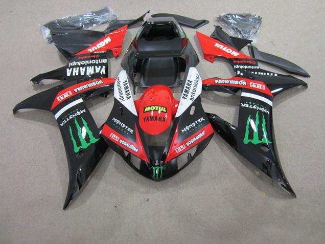 Vermelho Branco Preto Motul Carenagem Moto Yamaha R1 2004-2006 Vermelho Branco Preto Motul Carenagem Moto Yamaha R1 2004-2006
