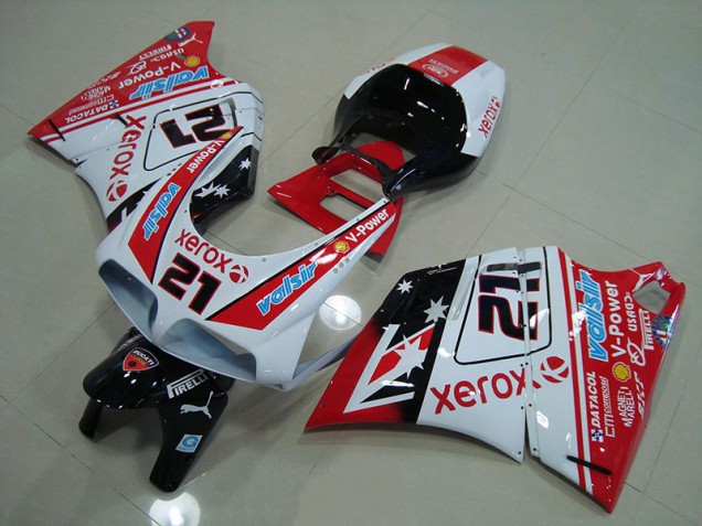 Vermelho Branco Xerox 21 Kits Carenagem Moto Ducati 748 916 996 996S 1993-2005