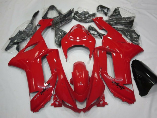 Vermelho Carenagem Moto Kawasaki ZX6R 2007-2008 Vermelho Carenagem Moto Kawasaki ZX6R 2007-2008